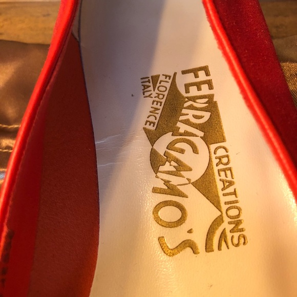 $SOLD$ SALVATORE FERRAGAMO Suede Tie Flats - Picture 7 of 8